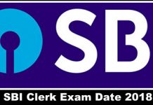 SBI Clerk 2018 Exam Date