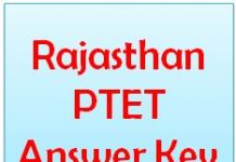 Rajasthan PTET Answer Key