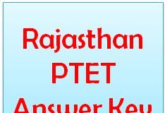 Rajasthan PTET Answer Key