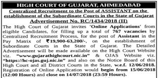 HC OJAS Assistant Recruitment 2018