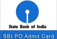 SBI PO Admit Card