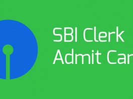 SBI Clerk Admit Card