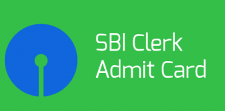 SBI Clerk Admit Card