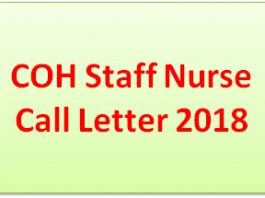 OJAS Staff Nurse Call Letter 2018