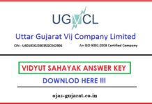 UGVCL Vidyut Sahayak Answer Key