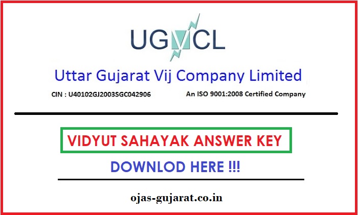 UGVCL Vidyut Sahayak Answer Key