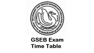 gseb time table 2019