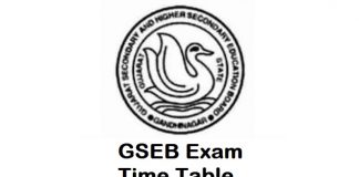 gseb time table 2019