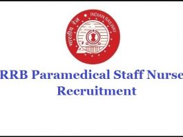 RRB Paramedical Staff Recruitment 2019