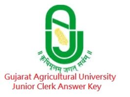 Gujarat Agricultural University Junior Clerk Answer Key