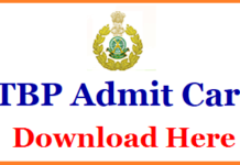 itbp admit card