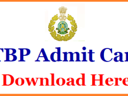 itbp admit card