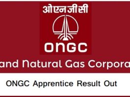 ONGC Apprentice Result