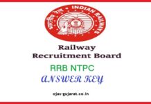 RRB NTPC Answer Key