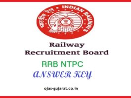RRB NTPC Answer Key