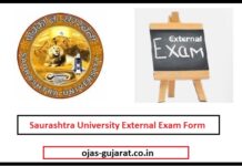 Saurashtra University External Exam Form